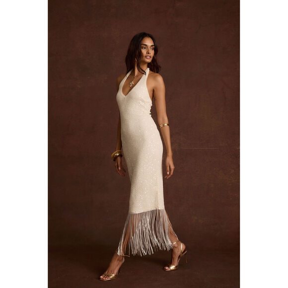 12th Tribe Cordelia Ivory Sequin Midi Dress Size M PRE-ORDER LATE MAY 2026M - Picture 2 of 3